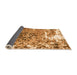 Sideview of Abstract Orange Modern Rug, abs961org