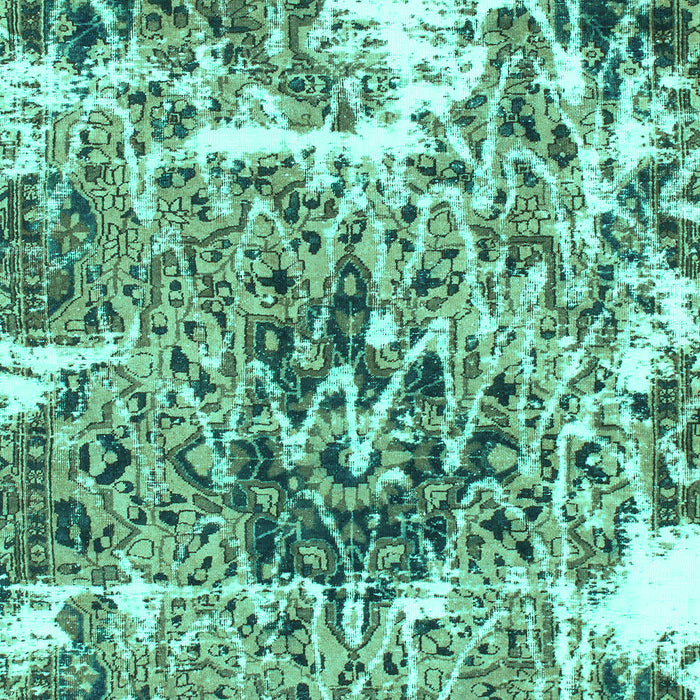 Machine Washable Abstract Turquoise Modern Area Rugs, wshabs961turq