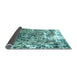 Sideview of Abstract Light Blue Modern Rug, abs961lblu