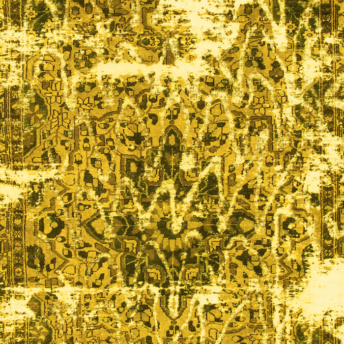 Machine Washable Abstract Yellow Modern Rug, wshabs961yw