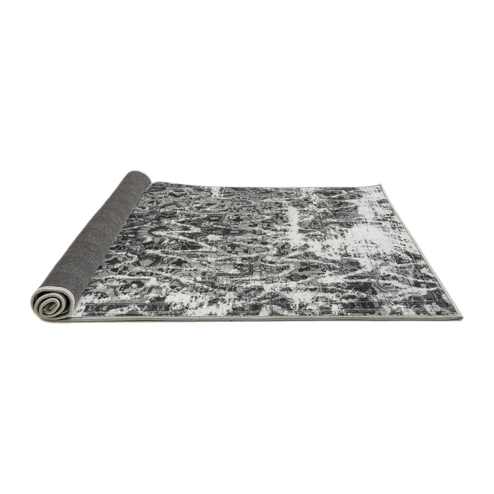 Sideview of Abstract Gray Modern Rug, abs961gry