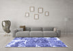 Machine Washable Abstract Blue Modern Rug in a Living Room, wshabs961blu