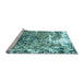 Sideview of Machine Washable Abstract Light Blue Modern Rug, wshabs961lblu