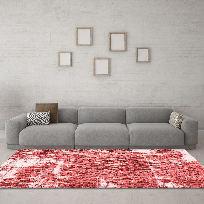 Modern Red Washable Rugs