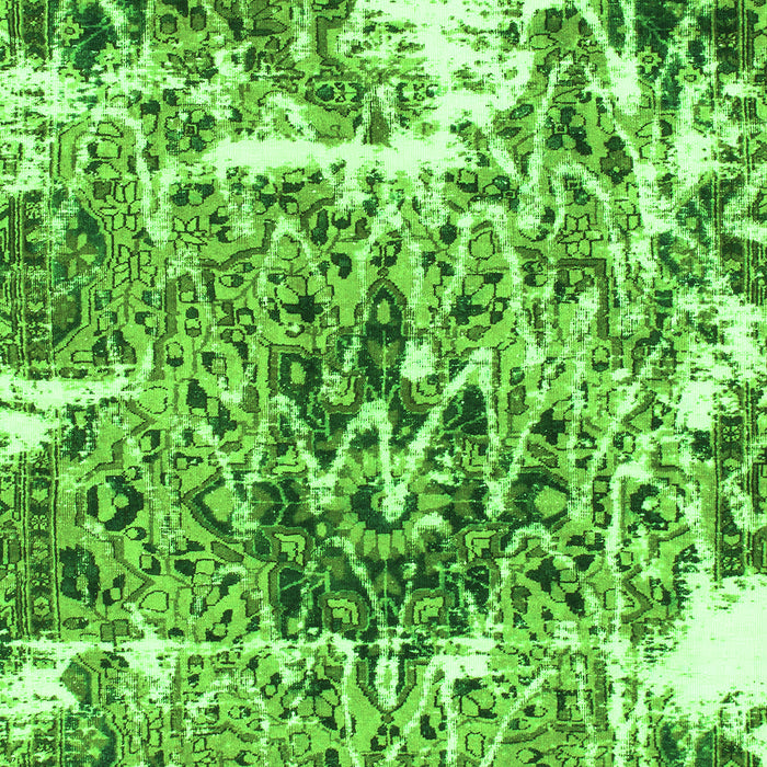 Machine Washable Abstract Green Modern Area Rugs, wshabs961grn