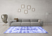 Machine Washable Abstract Blue Modern Rug in a Living Room, wshabs962blu