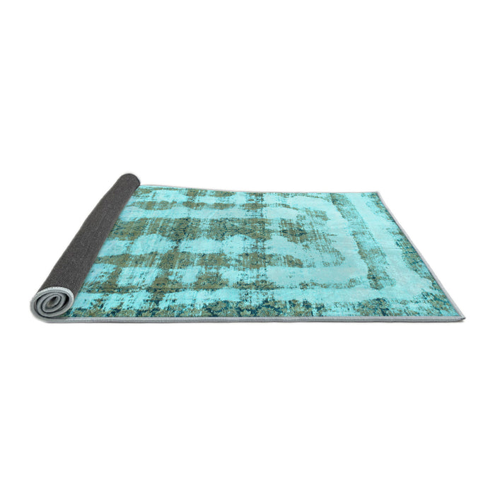 Sideview of Abstract Light Blue Modern Rug, abs962lblu