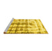 Sideview of Machine Washable Abstract Yellow Modern Rug, wshabs962yw