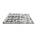 Sideview of Machine Washable Abstract Gray Modern Rug, wshabs962gry