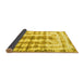 Sideview of Abstract Yellow Modern Rug, abs962yw