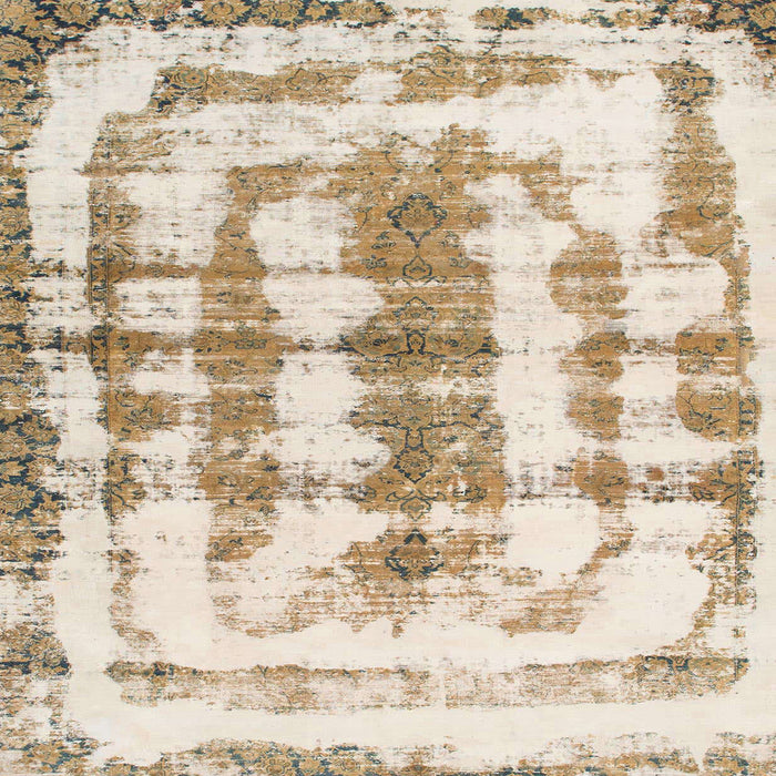 Square Abstract Wheat Beige Modern Rug, abs962