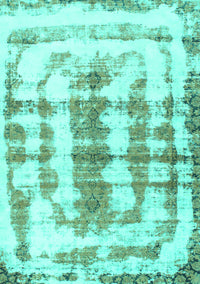 Abstract Turquoise Modern Rug, abs962turq