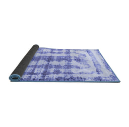 Sideview of Abstract Blue Modern Rug, abs962blu
