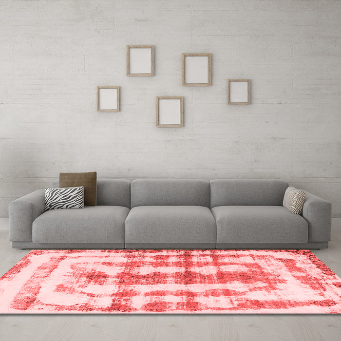 Modern Red Washable Rugs