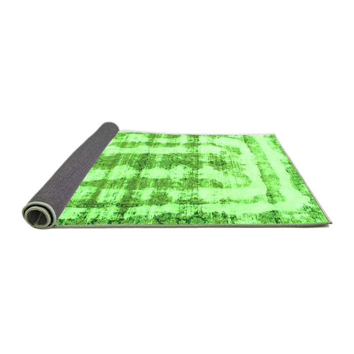 Sideview of Abstract Green Modern Rug, abs962grn