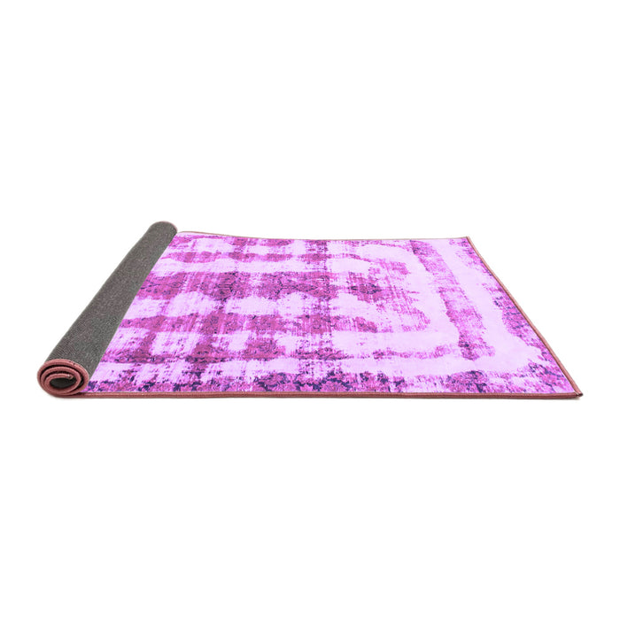 Sideview of Abstract Purple Modern Rug, abs962pur