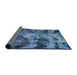 Sideview of Abstract Iceberg Blue Persian Rug, abs963