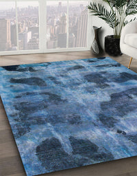 Abstract Iceberg Blue Persian Rug, abs963