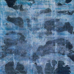 Square Abstract Iceberg Blue Persian Rug, abs963