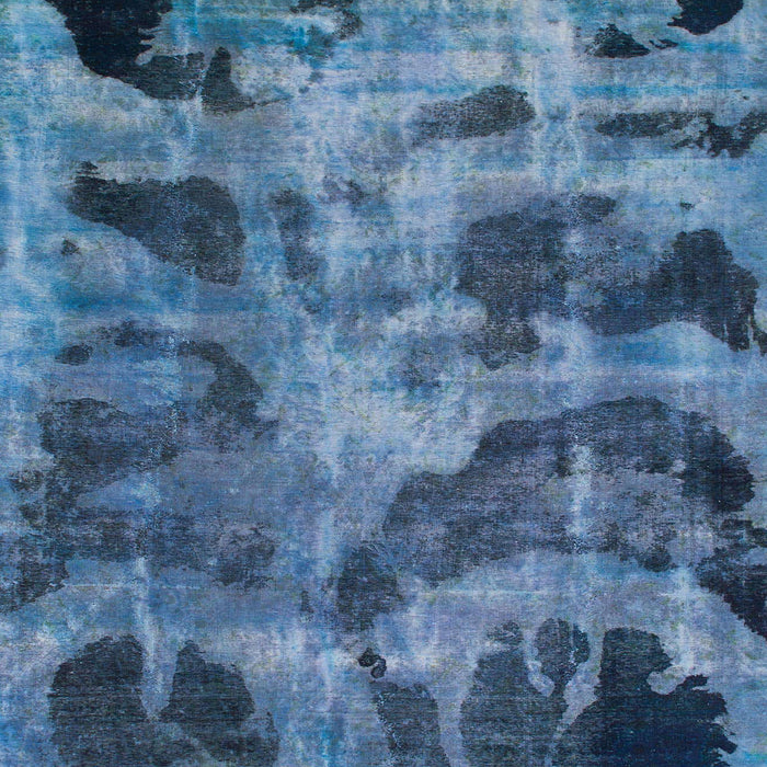 Square Abstract Iceberg Blue Persian Rug, abs963