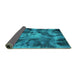 Sideview of Persian Turquoise Bohemian Rug, abs963turq