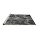 Sideview of Machine Washable Persian Gray Bohemian Rug, wshabs963gry