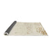 Sideview of Abstract Bisque Beige Modern Rug, abs964