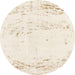 Round Abstract Bisque Beige Modern Rug, abs964