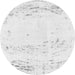 Round Abstract Gray Modern Rug, abs964gry