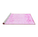 Sideview of Machine Washable Abstract Pink Modern Rug, wshabs964pnk