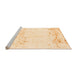 Sideview of Machine Washable Abstract Orange Modern Area Rugs, wshabs964org