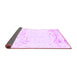 Sideview of Abstract Purple Modern Rug, abs964pur