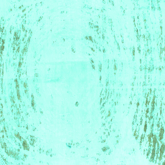 Square Abstract Turquoise Modern Rug, abs964turq