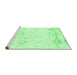 Sideview of Machine Washable Abstract Emerald Green Modern Area Rugs, wshabs964emgrn