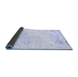 Sideview of Abstract Blue Modern Rug, abs964blu