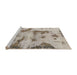 Sideview of Machine Washable Abstract Tan Brown Rug, wshabs965