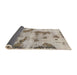 Sideview of Abstract Tan Brown Modern Rug, abs965