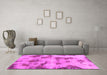 Machine Washable Abstract Pink Modern Rug in a Living Room, wshabs965pnk