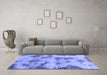 Machine Washable Abstract Blue Modern Rug in a Living Room, wshabs965blu