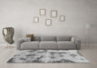 Machine Washable Abstract Gray Modern Rug in a Living Room,, wshabs965gry