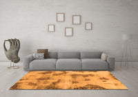 Machine Washable Abstract Orange Modern Rug, wshabs965org