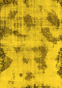 Abstract Yellow Modern Rug, abs965yw