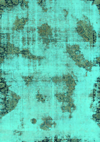 Abstract Turquoise Modern Rug, abs965turq