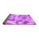 Sideview of Abstract Purple Modern Rug, abs965pur