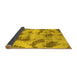 Sideview of Abstract Yellow Modern Rug, abs965yw