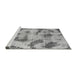 Sideview of Machine Washable Abstract Gray Modern Rug, wshabs965gry