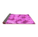 Sideview of Abstract Pink Modern Rug, abs965pnk