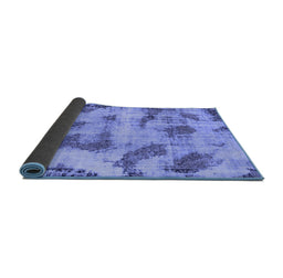 Sideview of Abstract Blue Modern Rug, abs965blu