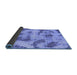 Sideview of Abstract Blue Modern Rug, abs965blu