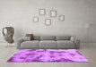 Machine Washable Abstract Purple Modern Area Rugs in a Living Room, wshabs965pur